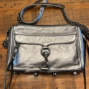 Rebecca Minkoff  Mini Mac cross body in gunmetal